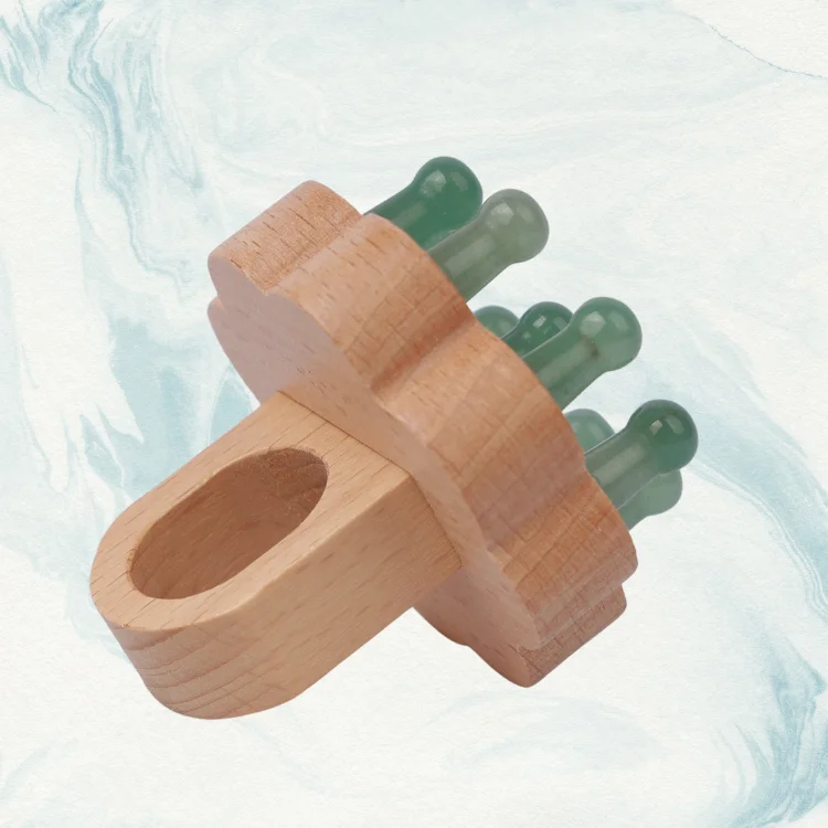 Green Aventurine Scalp Massager Tool